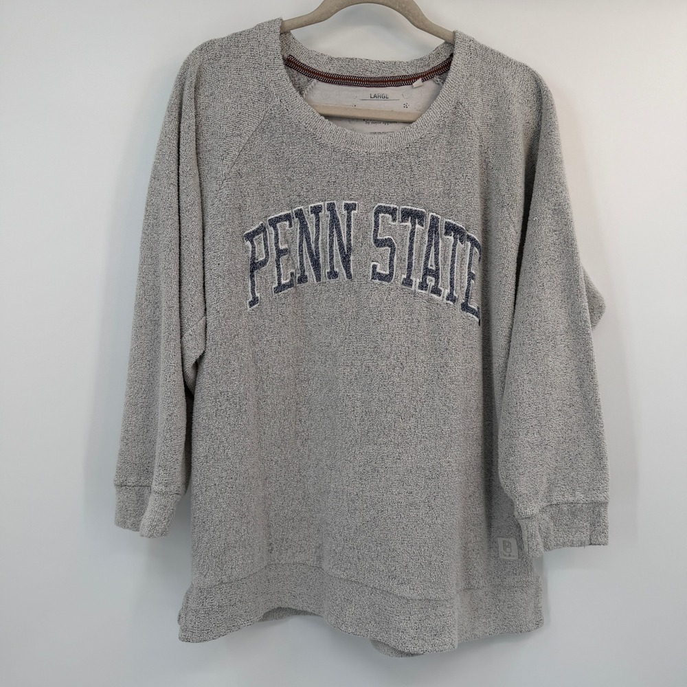 Pressbox Penn State Nittany Lions Heather Gray Pullover Sweatshirt Womens Large